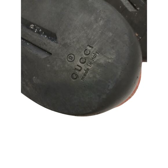 Gucci Red Suede Leather Slip on Web Loafers Men's 9.5 G Driving Shoes Moccasin - Picture 16 of 16